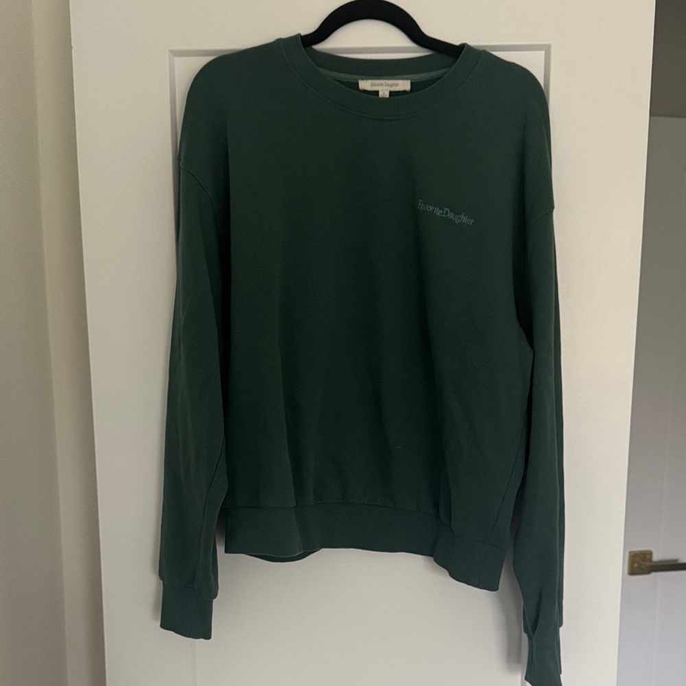Favorite Daughter Green Crewneck Sweater